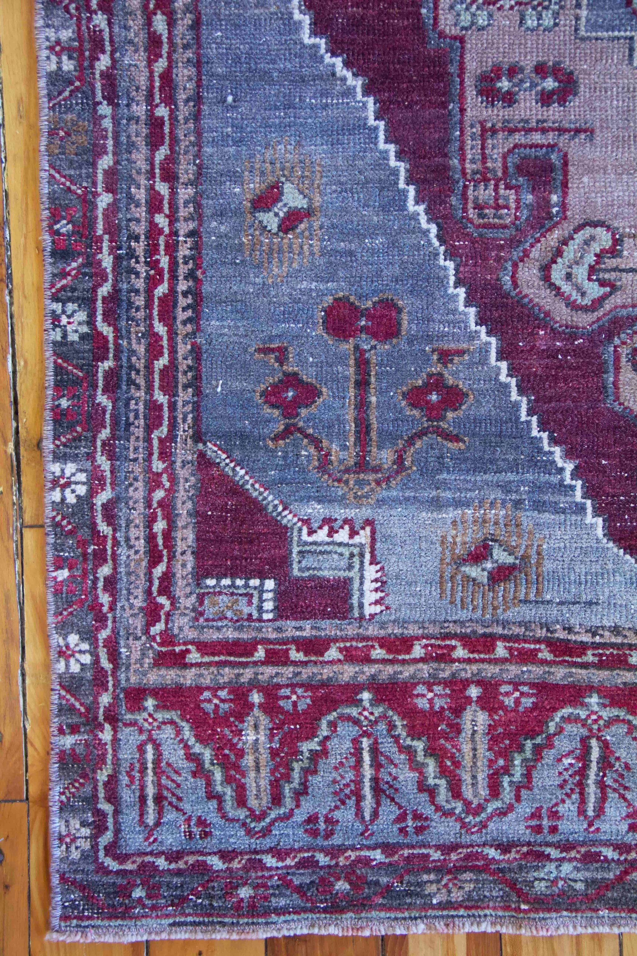 Area Carpet, Turkish Rug, Vintage Rug, Antique Carpet, 42x84 inches Brown Carpet, newest Anatolian Bedroom Rug, Turkey Floor Carpet, 2823