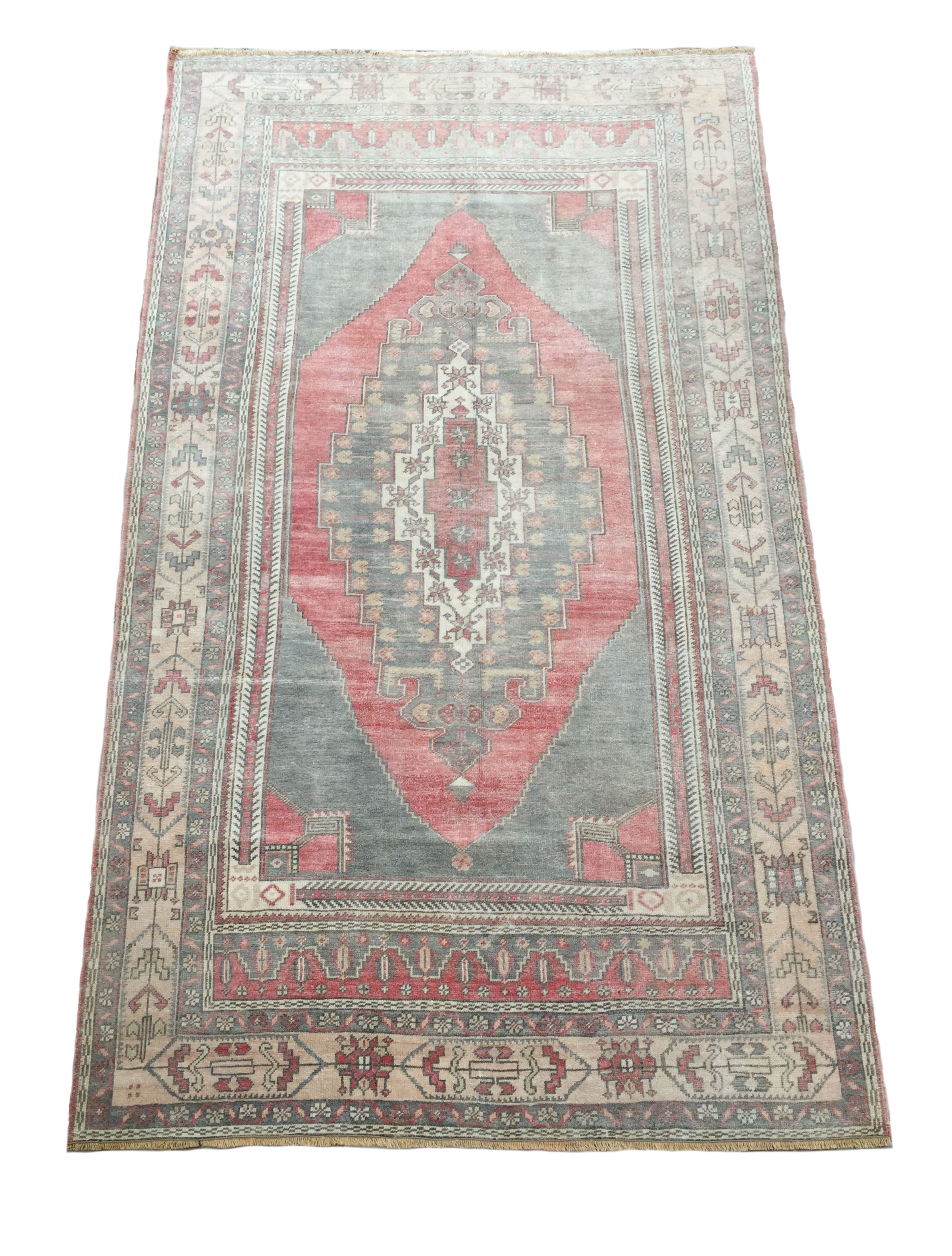 Turkish Rug, outlet Vintage Rug, Small Rug, Oushak Rug, 27x54 inches Red Carpet, Office Wall Hanging Carpet, Anatolian Car Mat Rugs, 9639