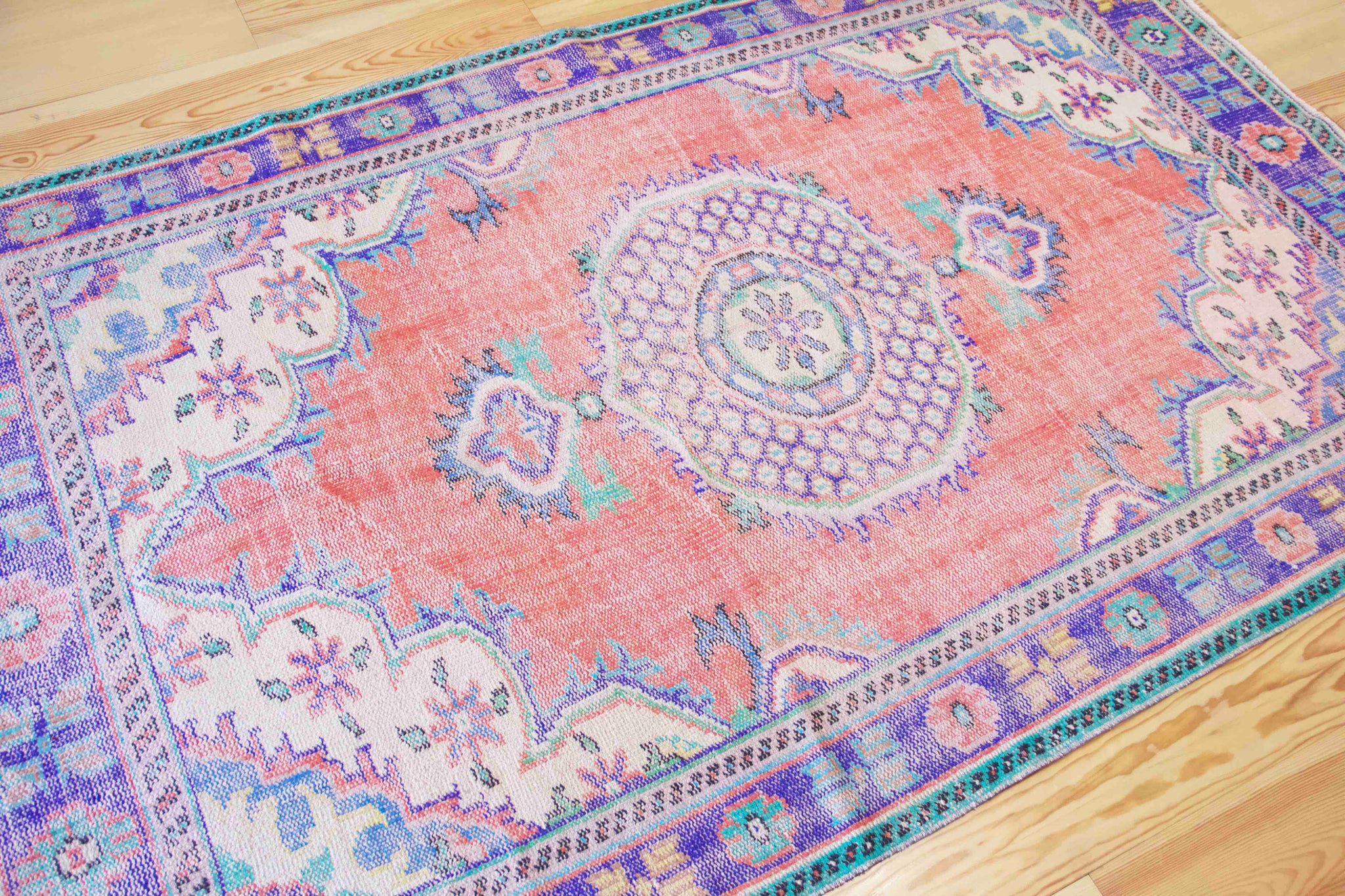 Pink Persian Rug, 2.5x4.1ft,Persian Accent Rug, Afghan Rug, Interior Design  Rug, Tribal Rug, Runner Rug, Blue Oushak Rug, Caucasian Area Rug