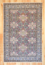 Load image into Gallery viewer, 5x7 Vintage Central Anatolian &#39;Kayseri&#39; Turkish Area Rug | Repeating symmetrical geometric design geometric border | SKU 542
