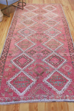 Load image into Gallery viewer, 5x11 Vintage South Eastern Anatolian Oushak Style &#39;Antep&#39; Turkish Area Rug Symmetrical Diamond Design with Alternating Motifs | SKU 545
