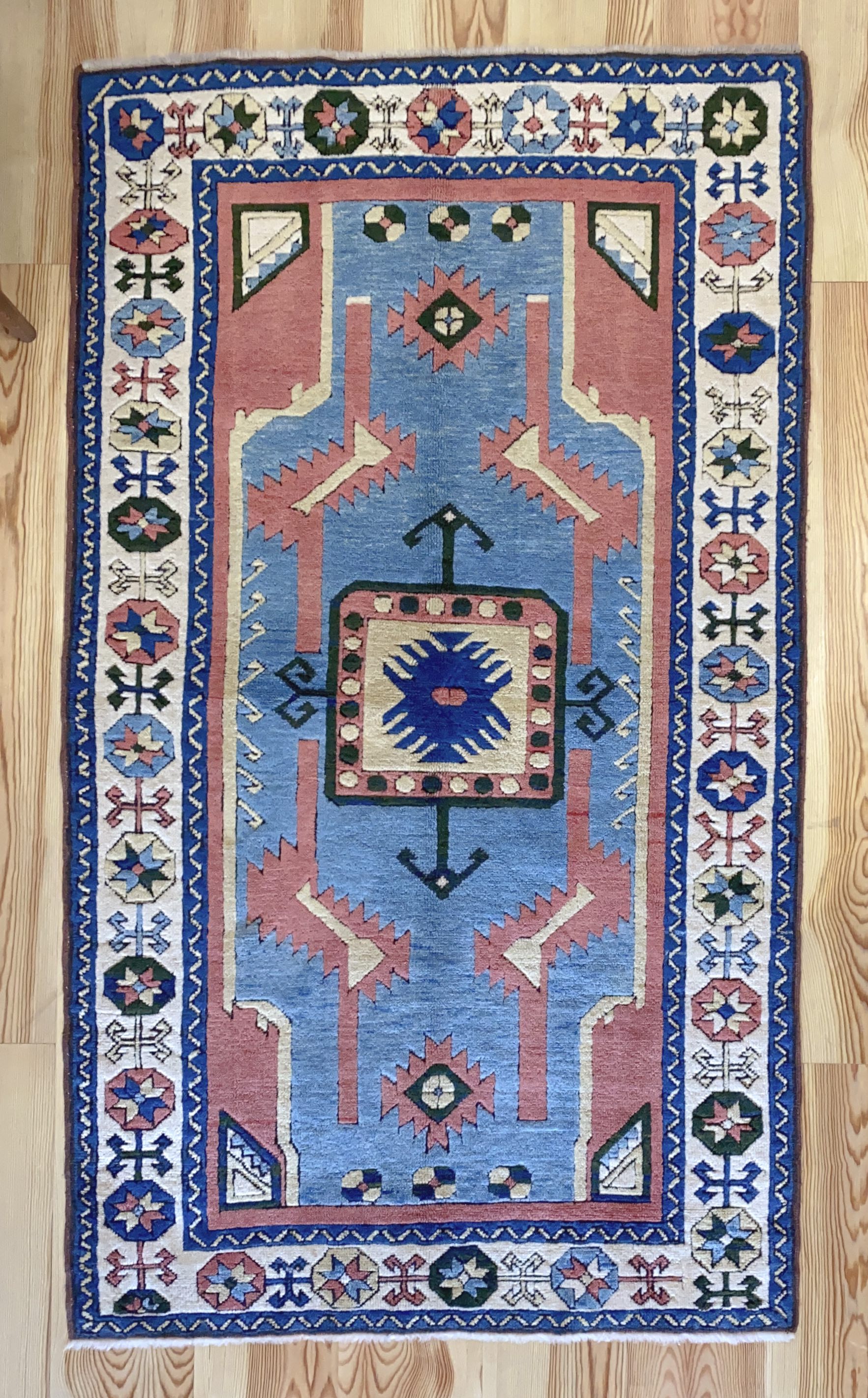 Mid 20th Century Industrial Chic Vintage Turkish Rug 07'10 X 10'11